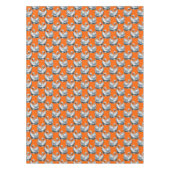 Schwan-Vogel-Musterdesign auf Orange Tischdecke (Vorderseite)