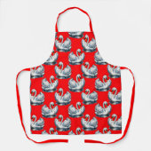 Schwan-Vögel Musterdesign auf Rot Schürze (Vorderseite)