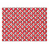Schwan-Vögel Musterdesign auf Rot Tischdecke (Vorderseite (Horizontal))
