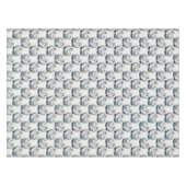 Schwan-Vögel Musterdesign auf Weiß Tischdecke (Vorderseite (Horizontal))