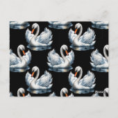 Schwan-Vogel-Musterdesign Postkarte (Rückseite)