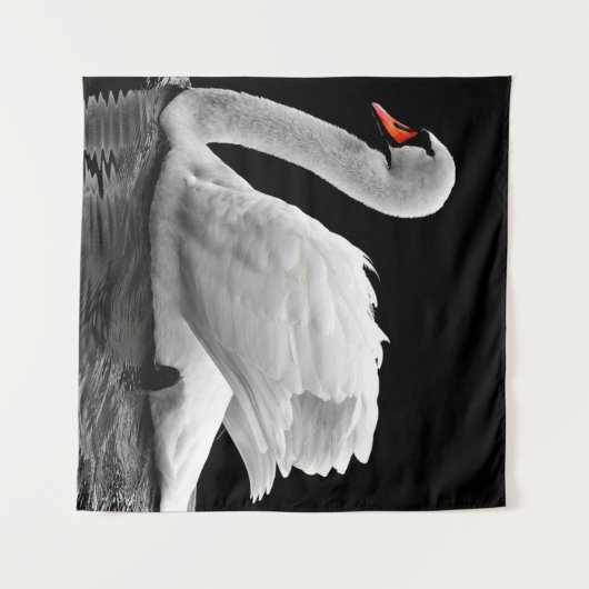 Schwan Wandteppich (Vorderseite (Horizontal))