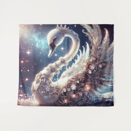 Schwan Wandteppich (Vorderseite (Horizontal))