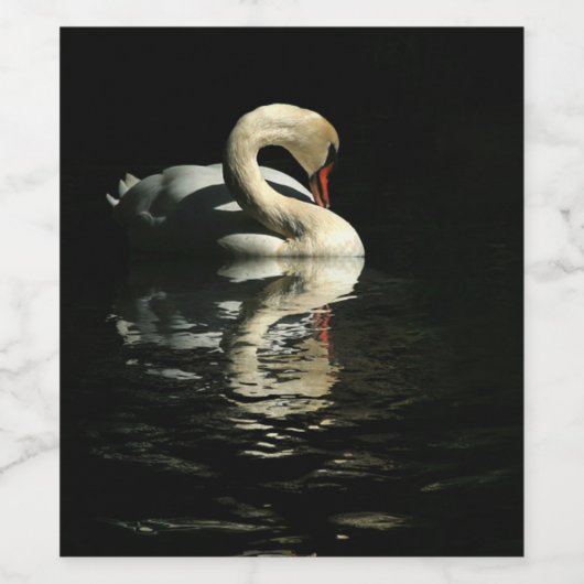 Schwan Weinetikett (Einzelnes Label)