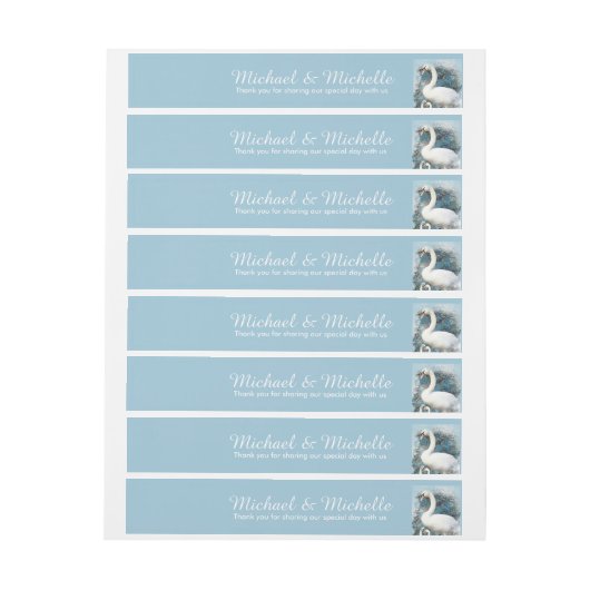 SchwanblumenWirbel | PERSONIFIZIERT Rundum-Adressaufkleber (Bogen)