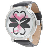 Schwäne am Amur Armbanduhr (Schrägansicht)