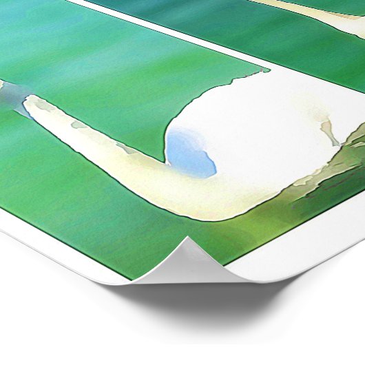 Schwäne am Plattensee - Triptychon Poster (Ecke)