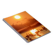 Schwäne am See bei Sonnenuntergang Notizblock (Rechte Seite)