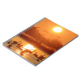 Schwäne am See bei Sonnenuntergang Notizblock (Linke Seite)