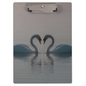 Schwäne am See Klemmbrett (Vorderseite)