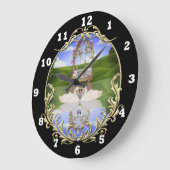 Schwäne an einer Teichwanduhr Große Wanduhr (Winkel)