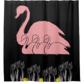 Schwäne aus Duschvorhängen Duschvorhang (Vorderseite)