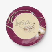 Schwäne aus Papierplatten und Lieben Pappteller (Vorderseite)