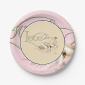 Schwäne aus Papierplatten und Lieben Pappteller (Vorderseite)