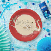 Schwäne aus Papierplatten und Lieben Pappteller (Party)