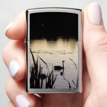 Schwäne bei Dusk Zippo Lighter