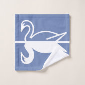 Schwäne blau und weiß badhandtuch set (Waschlappen)