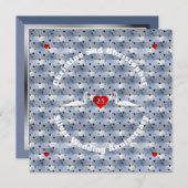 Schwäne der Silberhochzeit zum Jahrestag Einladung (Vorne/Hinten)