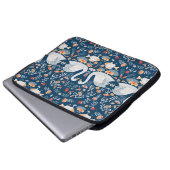 Schwäne, Fische, Blume, Volksmuster. Laptopschutzhülle (Vorne Knopf)