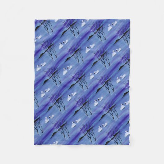 Schwäne Fleecedecke (Vorderseite)
