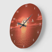 Schwäne Große Wanduhr (Winkel)