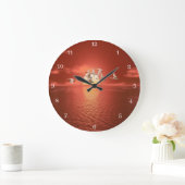 Schwäne Große Wanduhr (Zuhause)