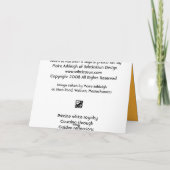 Schwäne im Herbst Karte (Rückseite)