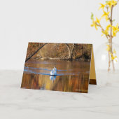 Schwäne im Herbst Karte (Gelbe Blume)