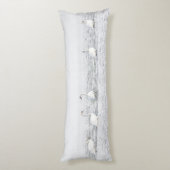 Schwäne im weißen Winterschnee Seitenschläferkissen (Rückseite (Vertikal))