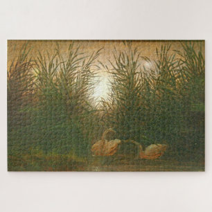 Schwäne in den Reeds von Caspar David Friedrich Puzzle