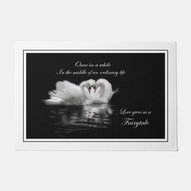 Schwäne in der Liebe Fußmatte (Vorderseite)