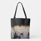 Schwäne in der Tote-Tasche Tasche (Rückseite)