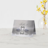 Schwäne in Liebe ~ Karte (Gelbe Blume)
