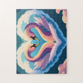 Schwäne in Liebe Puzzle (Vertikal)