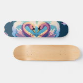 Schwäne in Liebe Skateboard (Horizontal)