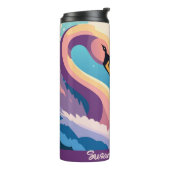 Schwäne in Liebe Thermosbecher (Nach links gedreht)