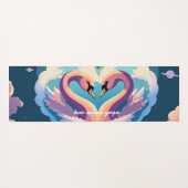 Schwäne in Liebe Yogamatte (Rückseite (Horizontal))
