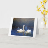 Schwäne in Reeds, Bruno Liljefors Karte (Gelbe Blume)