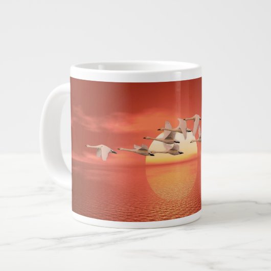 Schwäne Jumbo-Tasse (Vorderseite Links)