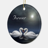 Schwäne Keramik Ornament (Links)