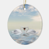 Schwäne Keramikornament (Links)