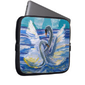 Schwäne "Kunst von Kindern" Laptopschutzhülle (Vorne Rechts)