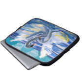 Schwäne "Kunst von Kindern" Laptopschutzhülle (Vorne Knopf)
