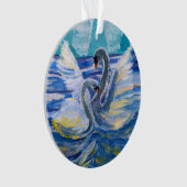Schwäne "Kunst von Kindern" Ornament (Vorderseite)