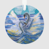 Schwäne "Kunst von Kindern" Ornament (Rückseite)