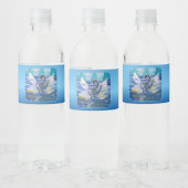 Schwäne "Kunst von Kindern" Wasserflaschenetikett (Flaschen)
