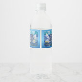 Schwäne "Kunst von Kindern" Wasserflaschenetikett (Rückseite)