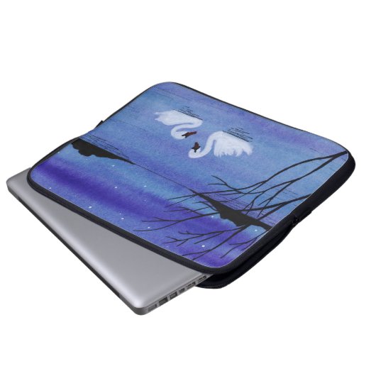 Schwäne Laptopschutzhülle (Vorne Knopf)