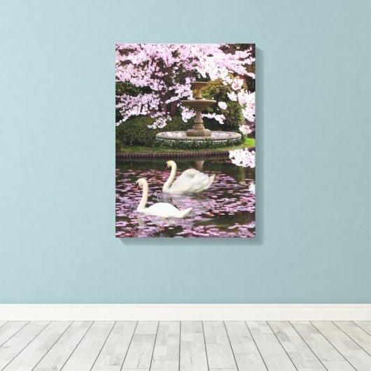 Schwäne Leinwanddruck (Insitu (Holzboden))