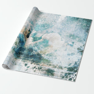 Schwäne mit Aquarellpapier Geschenkpapier